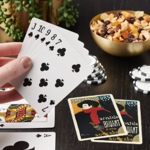 Vintage Art Nouveau Ambassadeurs, Toulouse Lautrec Spielkarten