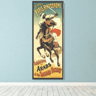 Vintage Art Nouveau, Araber der Sahara-Wüste Leinwanddruck