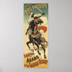 Vintage Art Nouveau, Araber der Sahara-Wüste Poster
