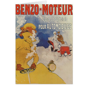 Vintage Art Nouveau, Benzo Moteur von Jules Cheret