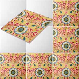 Vintage-Art-Nouveau-Blumenfliesenmuster Fliese