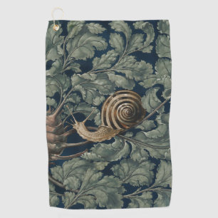 Vintage Art Nouveau Botanische Schnecke Antik Golfhandtuch