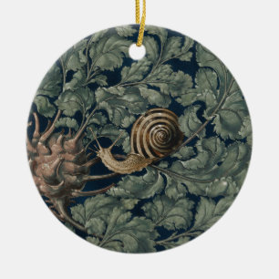 Vintage Art Nouveau Botanische Schnecke Antik Keramik Ornament