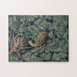 Vintage Art Nouveau Botanische Schnecke Antik Puzzle