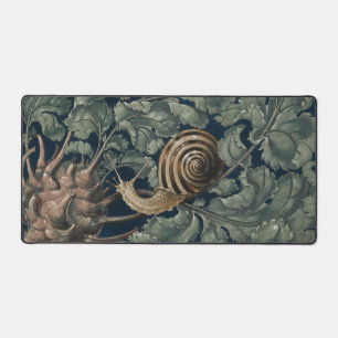 Vintage Art Nouveau Botanische Schnecke Antik Schreibtischunterlage