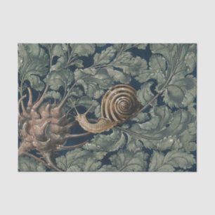 Vintage Art Nouveau Botanische Schnecke Antik Seidenpapier