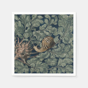 Vintage Art Nouveau Botanische Schnecke Antik Serviette