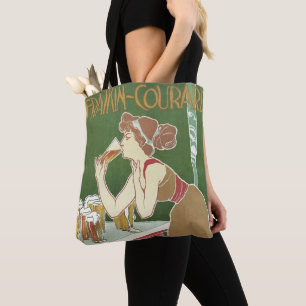 Vintage Art Nouveau Brasserie Fraikin-Courard Bier Tasche