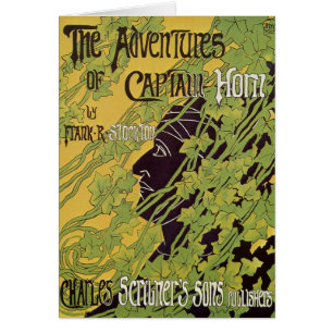 Vintage Art Nouveau Buch, Abenteuer von Kapitän Ho