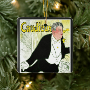 Vintage Art Nouveau, Caudieux von Toulouse Lautrec Keramikornament