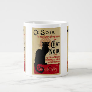 Vintage Art Nouveau, Ce Soir Chat Noir Schwarze Ka Jumbo-Tasse