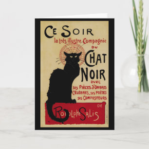 Vintage Art Nouveau, Ce Soir Chat Noir Schwarze Ka Karte