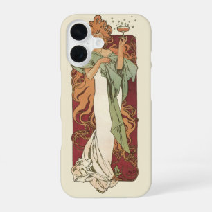 Vintage Art Nouveau, Champagner von Alphonse Mucha iPhone 16 Hülle