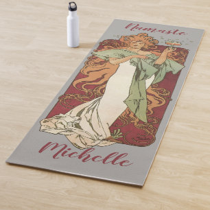Vintage Art Nouveau, Champagner von Alphonse Mucha Yogamatte