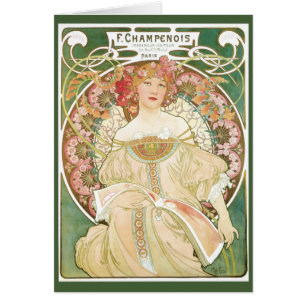 Vintage Art Nouveau, Champenois von Alphonse Mucha
