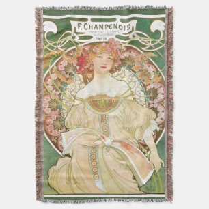 Vintage Art Nouveau, Champenois von Alphonse Mucha Decke