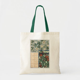 Vintage Art Nouveau, Columbine Aquilegia Blumen Tragetasche