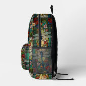 Vintage Art Nouveau Dragonfly boho Monogramm Bedruckter Rucksack (Rechts)