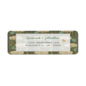 Vintage Art Nouveau Dragonfly Lily Pads Adresse (Vorne)