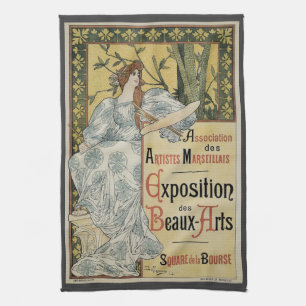 Vintage Art Nouveau, Exposition des Beaux Arts Geschirrtuch