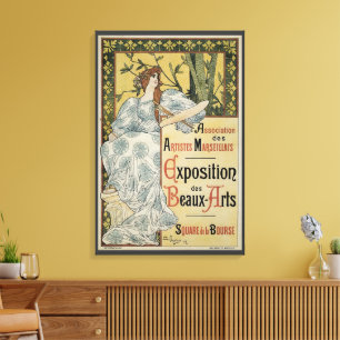 Vintage Art Nouveau, Exposition des Beaux Arts Leinwanddruck