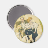 Vintage Art Nouveau, Fahrräder von Gladiator Cycle Magnet (Vorderseite/Rückseite)