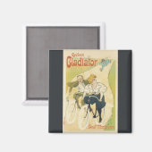 Vintage Art Nouveau, Fahrräder von Gladiator Cycle Magnet (Vorderseite/Rückseite)