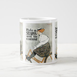 Vintage Art Nouveau, Fahrt auf Sterns Bicycles Fah Jumbo-Tasse