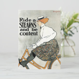 Vintage Art Nouveau, Fahrt auf Sterns Fahrrädern