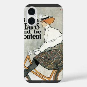 Vintage Art Nouveau, Fahrt auf Sterns Fahrrädern iPhone 16 Hülle