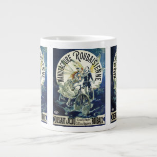 Vintage Art Nouveau Feen, Fahrrad Pierrot Mond Jumbo-Tasse