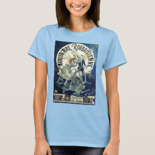 Vintage Art Nouveau Feen, Fahrrad Pierrot Mond T-Shirt