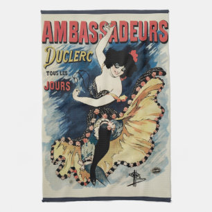 Vintage Art Nouveau Flamenco-Tänzerin, Ambassadeur Geschirrtuch