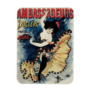 Vintage Art Nouveau Flamenco-Tänzerin, Ambassadeur Magnet