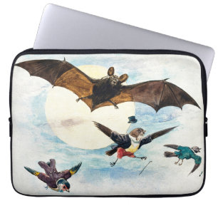 Vintage Art Nouveau Fledermaus und gekleidete Vöge Laptopschutzhülle