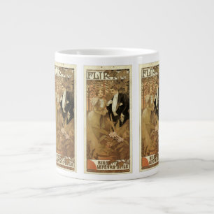 Vintage Art Nouveau Flirt Biscuits, Alphonse Mucha Jumbo-Tasse