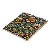 Vintage Art Nouveau  Floral Craftsman Fliese (Seite)
