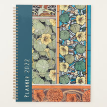 Vintage-Art-Nouveau-Floral-Großplaner