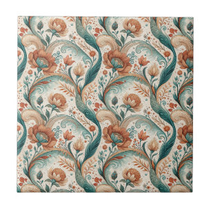 Vintage-Art-Nouveau-Floral-Wandmalerei-Muster Fliese