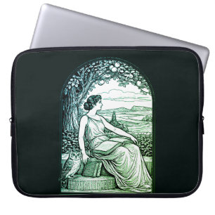 Vintage Art Nouveau Frau beim Lesen unter einem Ba Laptopschutzhülle