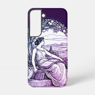 Vintage Art Nouveau Frau beim Lesen unter einem Ba Samsung Galaxy Hülle