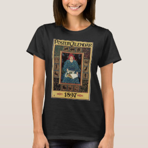 Vintage Art Nouveau, Frau liest Astrologie-Buch T-Shirt