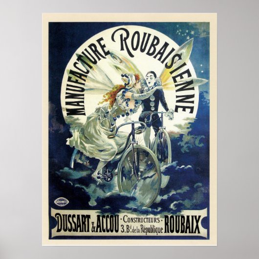 Vintage art nouveau French bicycle ad Poster (Vorne)