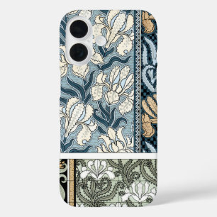Vintage Art Nouveau, Garten-Schwertlilien-Blumen iPhone 16 Hülle