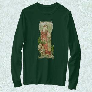 Vintage Art Nouveau Gewächshaus-Lady Elegant  T-Shirt