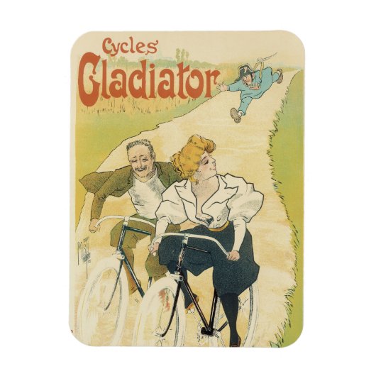 Vintage Art Nouveau, Gladiator Cycles Fahrräder Magnet (Vertikal)