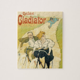 Vintage Art Nouveau, Gladiator Cycles Fahrräder Puzzle
