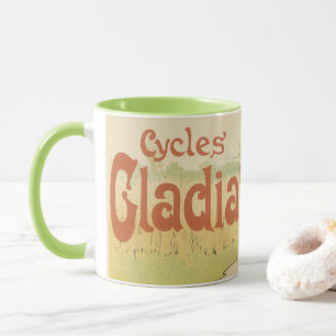 Vintage Art Nouveau, Gladiator Cycles Fahrräder Tasse