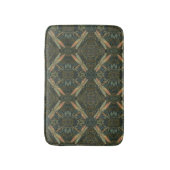 Vintage art nouveau green gold Dragonfly Badematte (Vorderseite Vertikal)