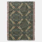 Vintage art nouveau green gold Dragonfly Decke (Vorderseite Vertikal)